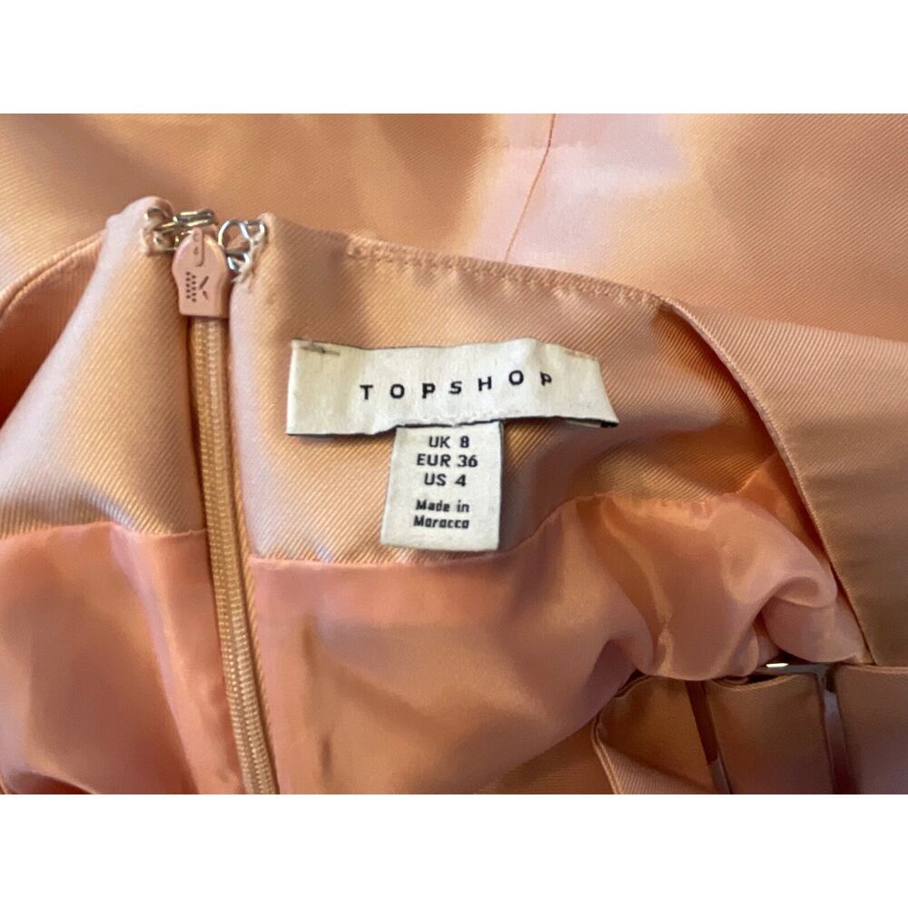 TOPSHOP PINK HALTER NECK WITH BACK BELTED DETAIL MINI DRESS SZ 4 MSRP $95 - Picture 8 of 8